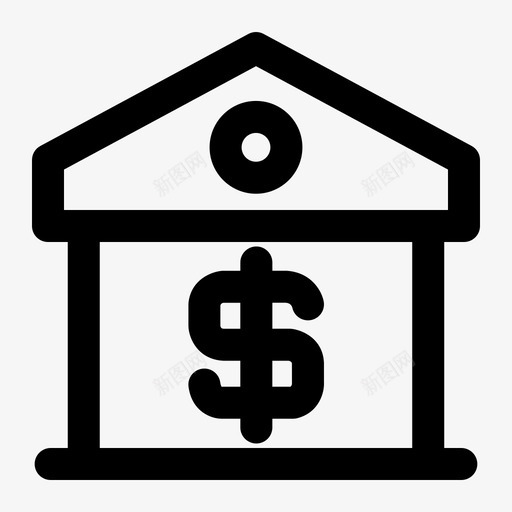 银行银行大厦商业图标svg_新图网 https://ixintu.com 商业 商业金融线路风格 金融 银行 银行大厦