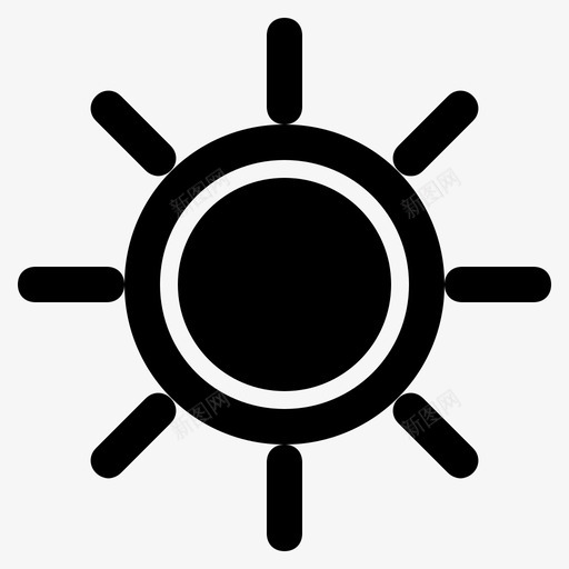 太阳热光图标svg_新图网 https://ixintu.com 光 夏天 太阳 日出 日落 热