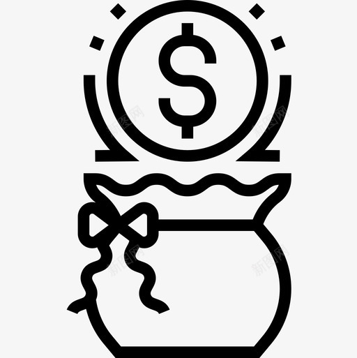 钱袋美国3直系图标svg_新图网 https://ixintu.com 直系 美国 钱袋