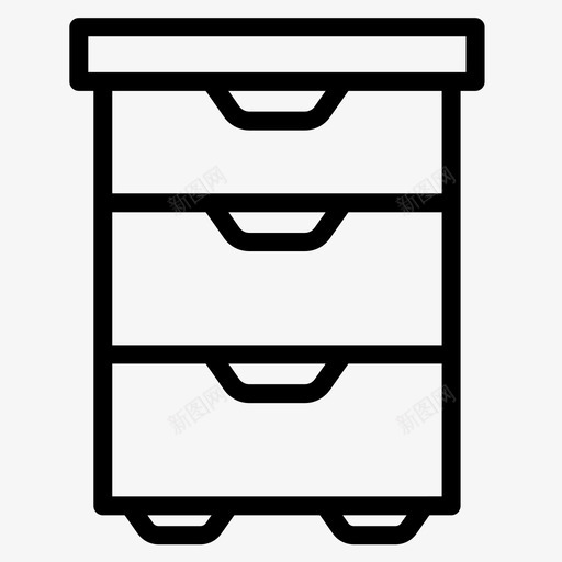 柜子睡觉5线性图标svg_新图网 https://ixintu.com 柜子 睡觉 线性