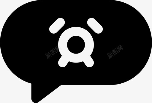 文字提醒闹钟评论图标svg_新图网 https://ixintu.com 信息 填充 对话 提醒 文字 警告 评论 谈话 闹钟