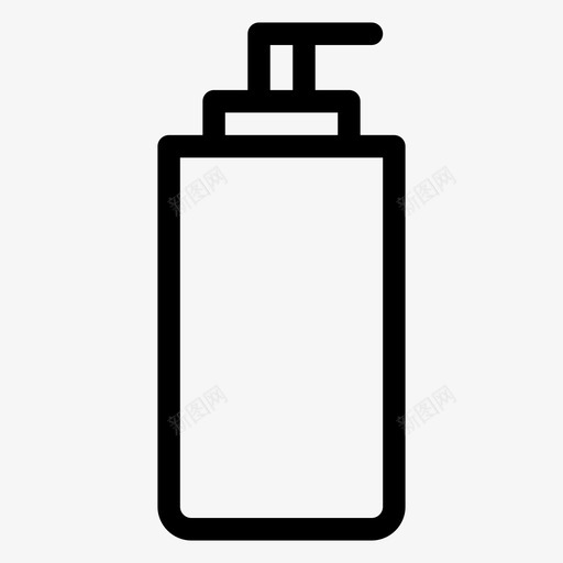 皂液器美容瓶图标svg_新图网 https://ixintu.com 大纲 奶油 护理 护肤品 皂液 美容