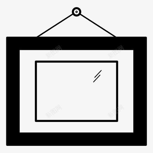 相框广告装饰图标svg_新图网 https://ixintu.com 大厅 家具 展览 广告 相框 装饰