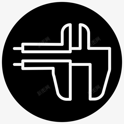 工程尺文具用品线正前方图标svg_新图网 https://ixintu.com 工程 文具 正前方 用品