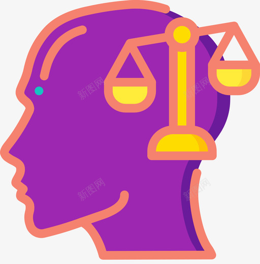 法律人类思维42线性色彩图标svg_新图网 https://ixintu.com 人类 思维 法律 线性 色彩