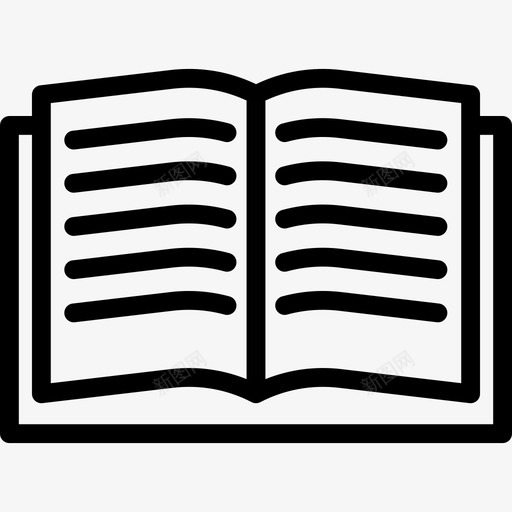 书书页阅读图标svg_新图网 https://ixintu.com 书页 传单 学校 阅读