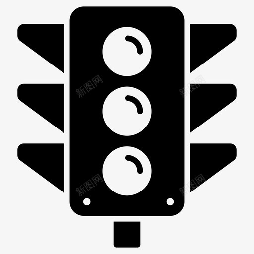 交通灯红绿灯信号灯图标svg_新图网 https://ixintu.com 交通 信号灯 图标 字形 导航 红绿灯