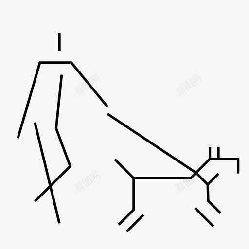 遛狗允许狗宠物图标svg_新图网 https://ixintu.com 允许 宠物 小狗 细线 遛狗