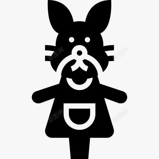 兔子玩具18雕文图标svg_新图网 https://ixintu.com 兔子 玩具 雕文