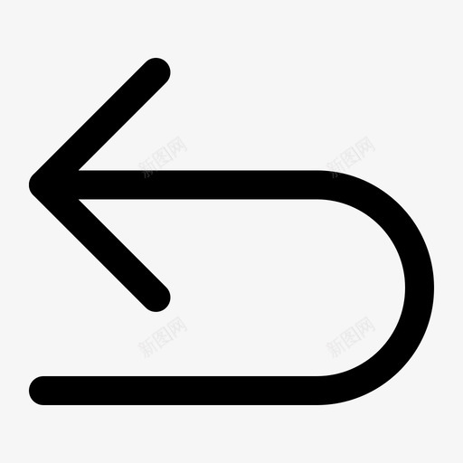 左转箭头格拉达克图标svg_新图网 https://ixintu.com 左转 格拉达克 箭头