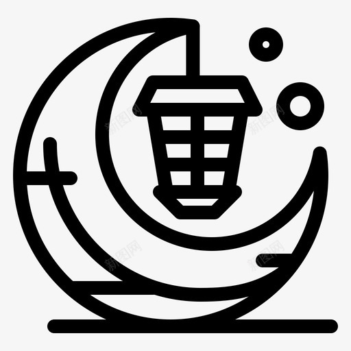 灯笼冠饰灯图标svg_新图网 https://ixintu.com 光 冠饰 斋月开斋节 月亮 灯 灯笼