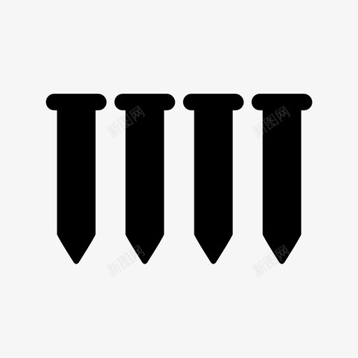 钉子建筑大头钉图标svg_新图网 https://ixintu.com 大头钉 工具 建筑 钉子