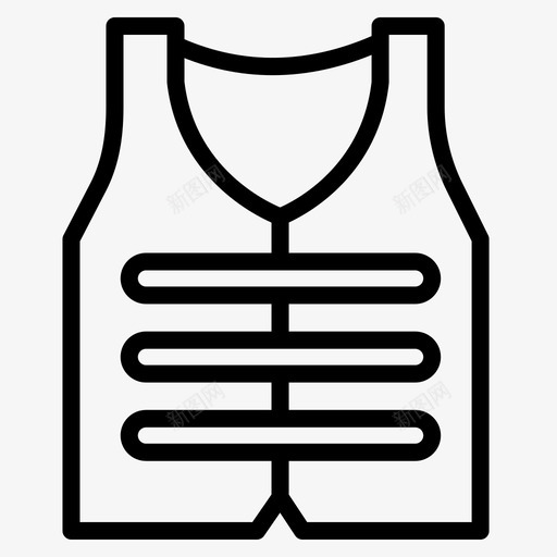 防弹背心军用25直线型图标svg_新图网 https://ixintu.com 军用 直线 线型 背心 防弹