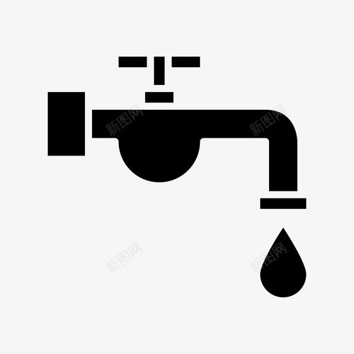 水龙头水管水图标svg_新图网 https://ixintu.com 农业 水管 水龙头 符号