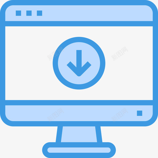 网站和windows界面蓝色图标svg_新图网 https://ixintu.com 下载 网站和windows界面 蓝色