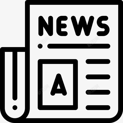 报纸广告2直系图标svg_新图网 https://ixintu.com 广告 报纸 直系