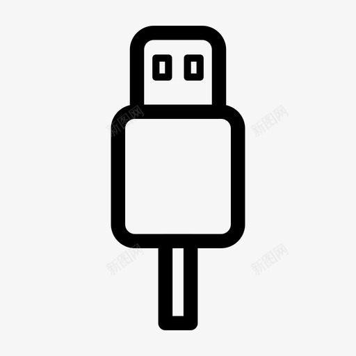 usb线延长线usb充电器图标svg_新图网 https://ixintu.com usb 充电器 延长线 接口