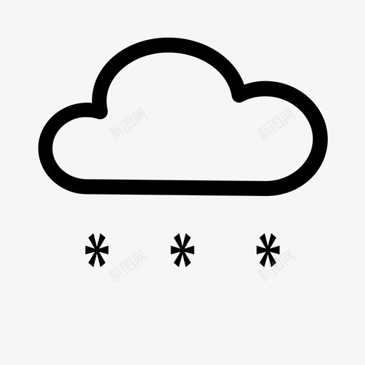 云雨星图标svg_新图网 https://ixintu.com 10行n 云 天气 星 雨