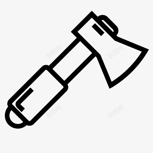 斧头野营生存图标svg_新图网 https://ixintu.com 斧头 武器 生存 野营