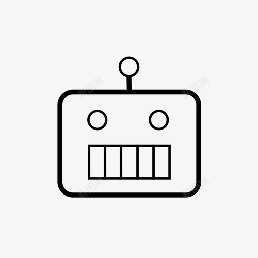 机器人微笑科技图标svg_新图网 https://ixintu.com 动作 微笑 机器人 科技