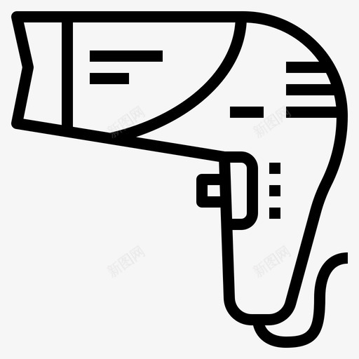 吹风机沙龙酒店设施概述图标svg_新图网 https://ixintu.com 吹风机 概述 沙龙 设施 酒店