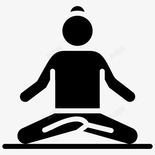 冥想姿势瑜伽佛陀姿势脂肪燃烧图标svg_新图网 https://ixintu.com spa 佛陀姿势 冥想姿势瑜伽 美容院字形矢量图标集 脂肪燃烧