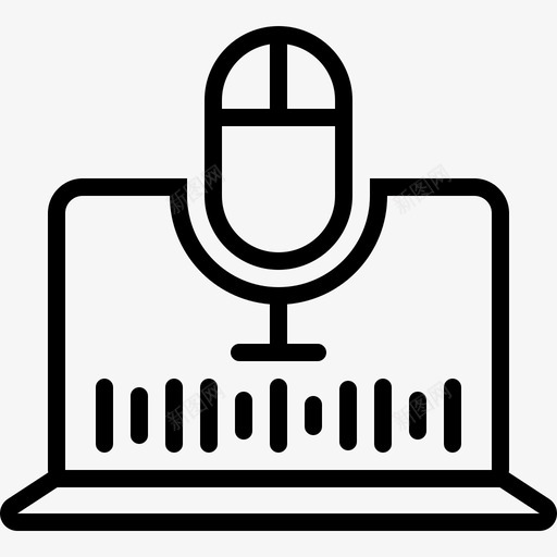 智能个人助理电子笔记本电脑图标svg_新图网 https://ixintu.com 声音 扬声器识别 智能个人助理 电子 笔记本电脑 麦克风