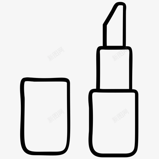 唇膏化妆品配件化妆品润唇膏图标svg_新图网 https://ixintu.com 化妆品 唇膏化妆品配件 唇色 润唇膏 电子商务线矢量图标集