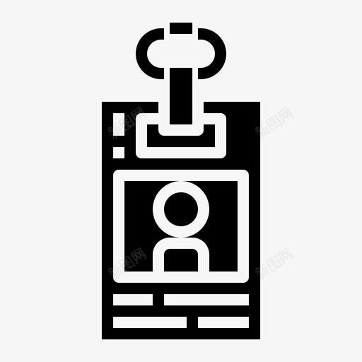 身份证商务证通行证图标svg_新图网 https://ixintu.com 商务 实心 身份证 车展 通行证