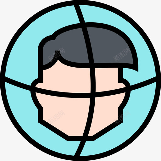 人脸识别虚拟现实和人脸识别线性颜色图标svg_新图网 https://ixintu.com 人脸 线性 虚拟现实 识别 颜色