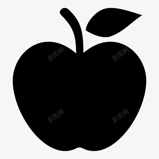 苹果饮食教育图标svg_新图网 https://ixintu.com 健康 健身 字形 教育 水果 用户界面 苹果 饮食