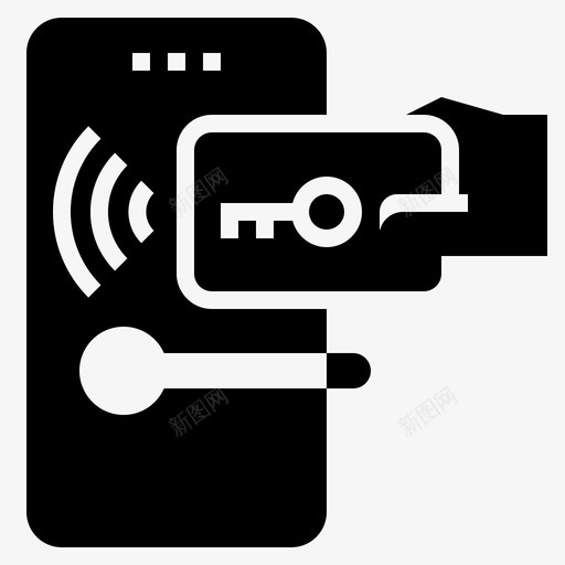 钥匙卡门保安图标svg_新图网 https://ixintu.com 保安 标志 设施 酒店 钥匙