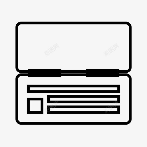 铅笔盒文具盒教育用品图标svg_新图网 https://ixintu.com 学校 工具 教育 文具 文具盒 用品 配件 铅笔盒
