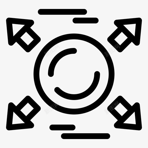 圈所有箭头图标svg_新图网 https://ixintu.com 圈 战略和管理 所有 方向 箭头