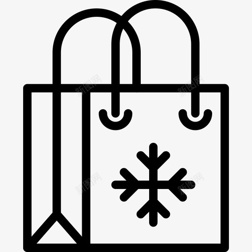 圣诞袋假日39直线型图标svg_新图网 https://ixintu.com 假日 圣诞 直线 线型