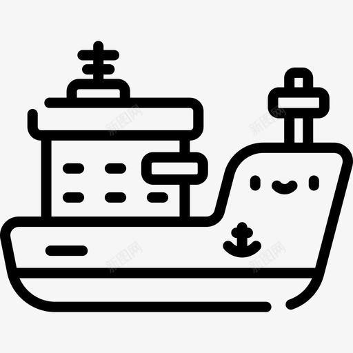 船水手20直线型图标svg_新图网 https://ixintu.com 水手 直线 线型