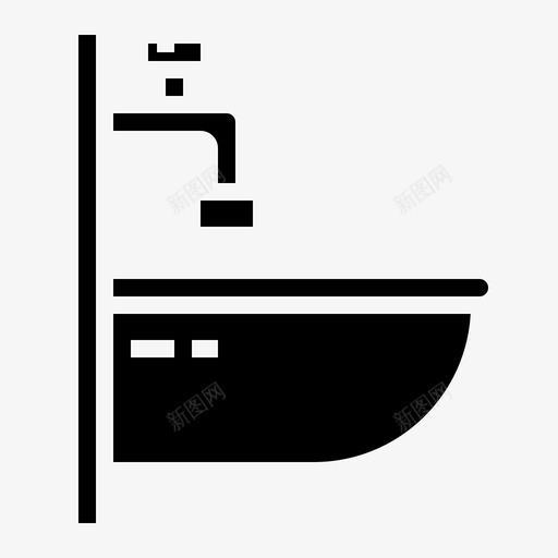 水槽电器装饰图标svg_新图网 https://ixintu.com 家具 房子 水槽 电器 装饰