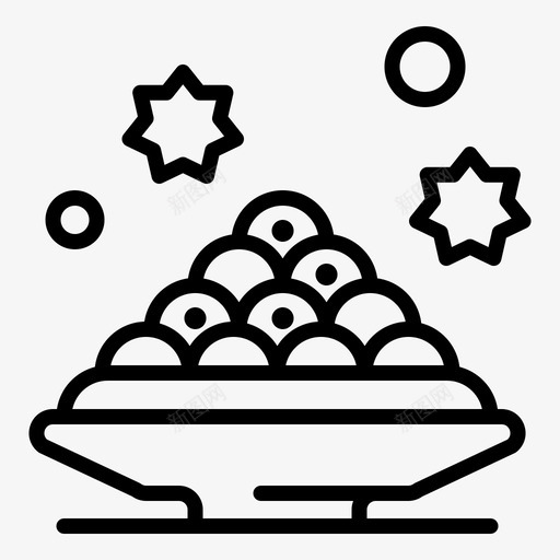 甜点菜肴盘子图标svg_新图网 https://ixintu.com 斋月 斋月开斋节 甜点 甜食 盘子 菜肴