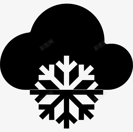 降雪天气189固体图标svg_新图网 https://ixintu.com 固体 天气189 降雪