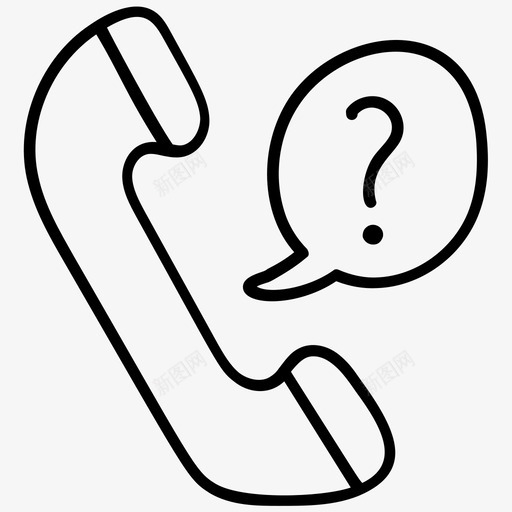 未知电话来电未知呼叫图标svg_新图网 https://ixintu.com 向量 呼叫 图标 未知 来电 电子商务 电话 线路 联系人
