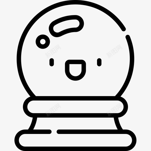 水晶球童话3直线图标svg_新图网 https://ixintu.com 水晶球 直线 童话