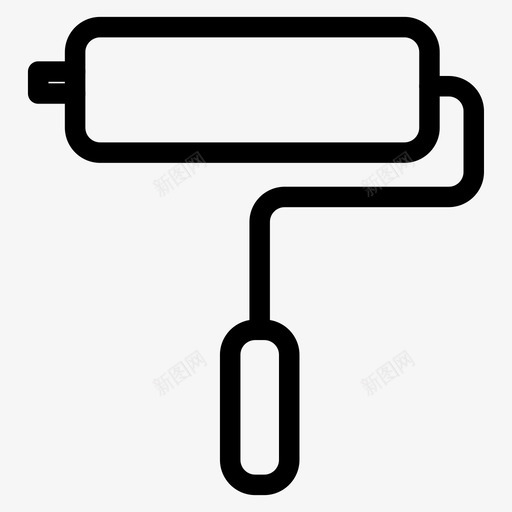 油漆辊艺术品刷子图标svg_新图网 https://ixintu.com 刷子 文具 油漆 艺术品
