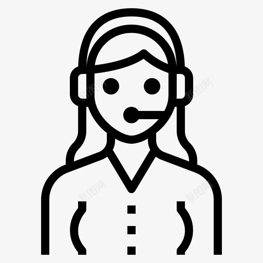 操作员女性职业图标svg_新图网 https://ixintu.com 女性 操作员 支持 职业 职业女性轮廓
