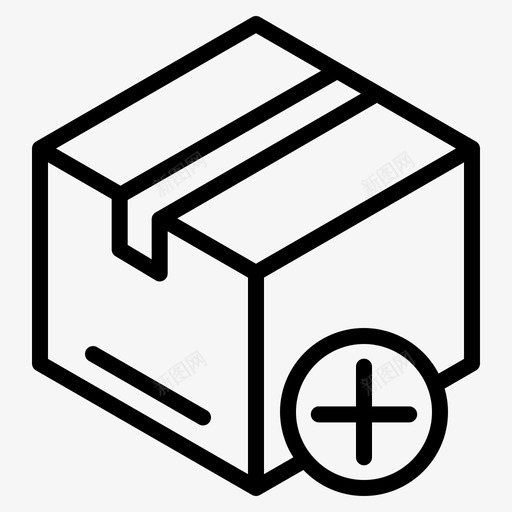 添加产品箱子捆绑图标svg_新图网 https://ixintu.com 产品 包装 捆绑 添加 物流 箱子 财务 运输