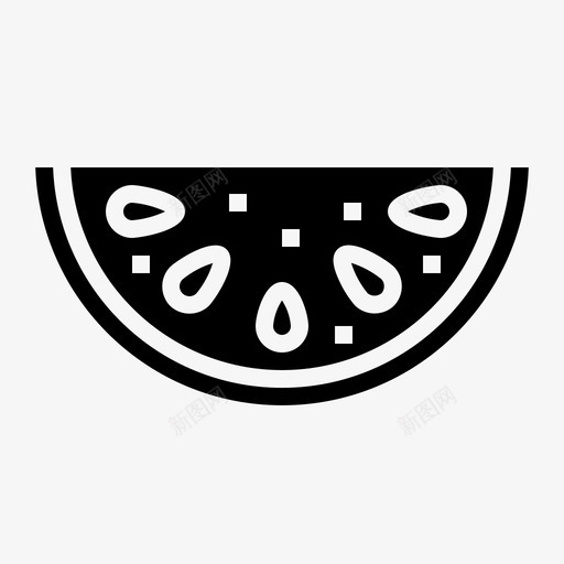 西瓜减肥食品水果图标svg_新图网 https://ixintu.com 减肥食品 水果 纯素 纯素固体 西瓜