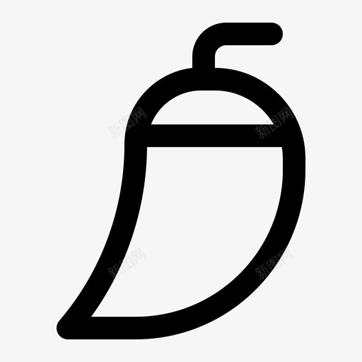 辣椒烹饪厨房图标svg_新图网 https://ixintu.com 厨房 烹饪 烹饪大纲 蔬菜 辣椒 餐厅