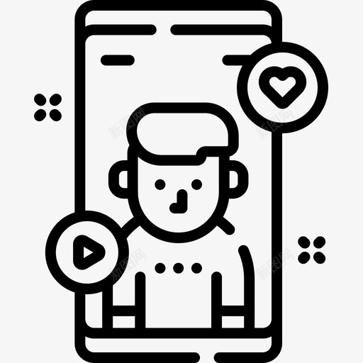 视频通话虚拟现实67线性图标svg_新图网 https://ixintu.com 线性 虚拟现实 视频 通话