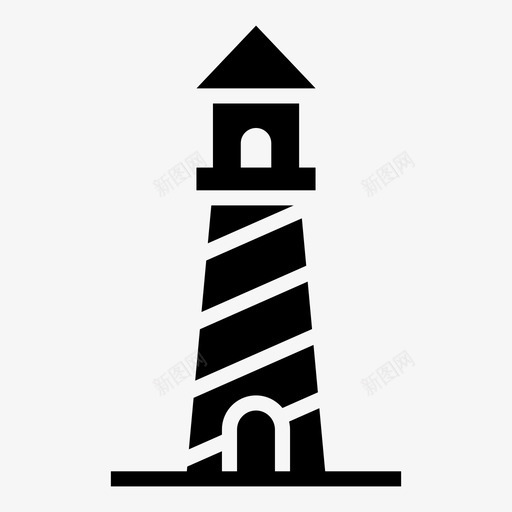 灯塔建筑向导图标svg_新图网 https://ixintu.com 向导 度假 建筑 旅行 灯塔 铭文