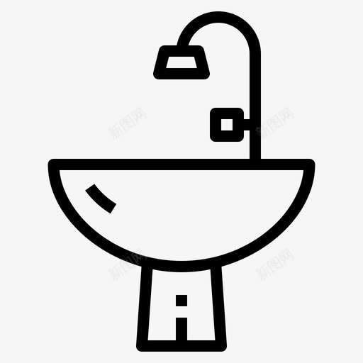 水槽电器装饰图标svg_新图网 https://ixintu.com 家 家具 房子 水槽 电器 装饰