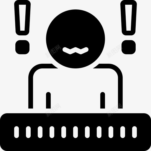 焦虑抑郁紧张图标svg_新图网 https://ixintu.com 心理 恐惧 抑郁 焦虑 紧张